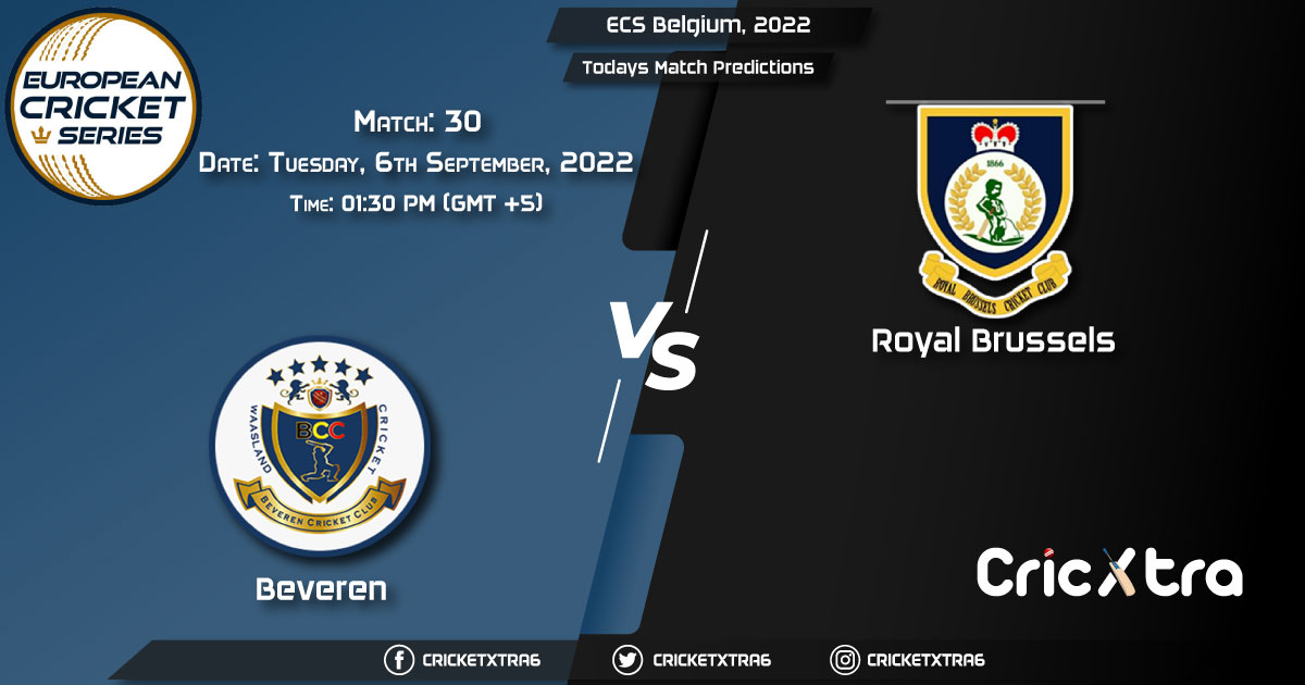 ECS Belgium, 2022, BEV vs RB 30th Match Prediction, Fantasy Cricket Tips, Pitch Report and Injury Update