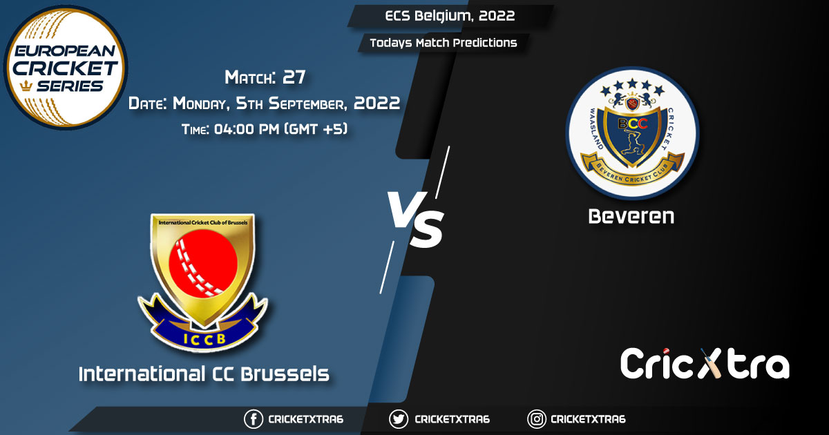ECS Belgium, 2022, ICCB vs BEV 27th Match Prediction, Fantasy Cricket Tips, Pitch Report and Injury Update