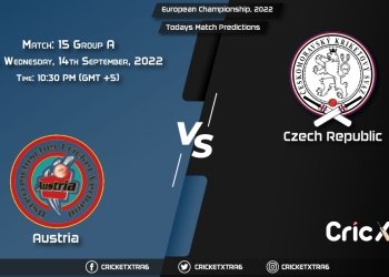 European Championship, 2022, AUT vs CZR 15th Match Prediction, Fantasy Cricket Tips, Pitch Report and Injury Update