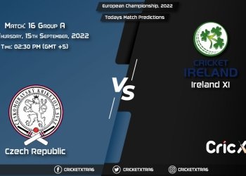 European Championship, 2022, CZR vs IRE 16th Match Prediction, Fantasy Cricket Tips, Pitch Report and Injury Update