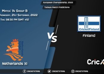 European Championship, 2022, NED-XI vs FIN Group B - Match 14 Prediction, Fantasy Cricket Tips, Pitch Report and Injury Update