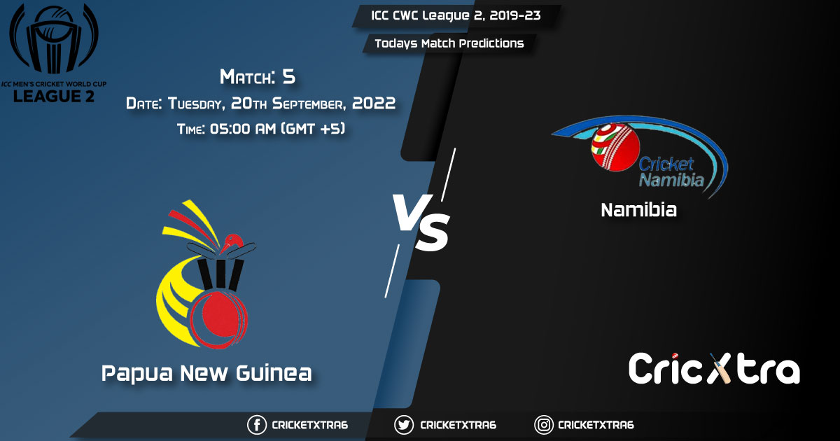 ICC CWC League 2, 2019-23, PNG vs NAM 5th Match Prediction, Fantasy Cricket Tips, Pitch Report and Injury Update