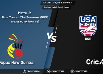 ICC CWC League 2, 2019-23, PNG vs USA 2nd Match Prediction, Fantasy Cricket Tips, Pitch Report and Injury Update