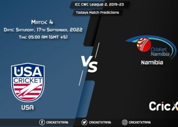 ICC CWC League 2, 2019-23, USA vs NAM 4th Match Prediction, Fantasy Cricket Tips, Pitch Report and Injury Update
