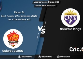 Legends League Cricket, 2022, GG vs BLK 9th Match Prediction, Fantasy Cricket Tips, Pitch Report and Injury Update