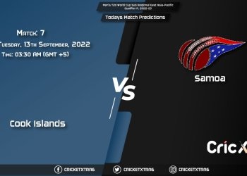 Men's T20 World Cup Sub Regional East Asia-Pacific Qualifier A, 2022-23, CK vs SMO 7th Match Prediction, Fantasy Cricket Tips, Pitch Report and Injury Update