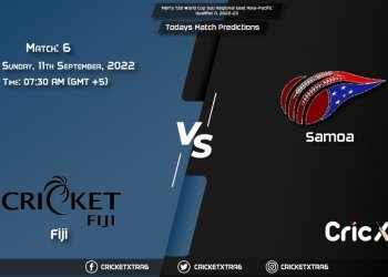 Men's T20 World Cup Sub Regional East Asia-Pacific Qualifier A, 2022-23, FJ vs SMO 6th Match Prediction, Fantasy Cricket Tips, Pitch Report and Injury Update