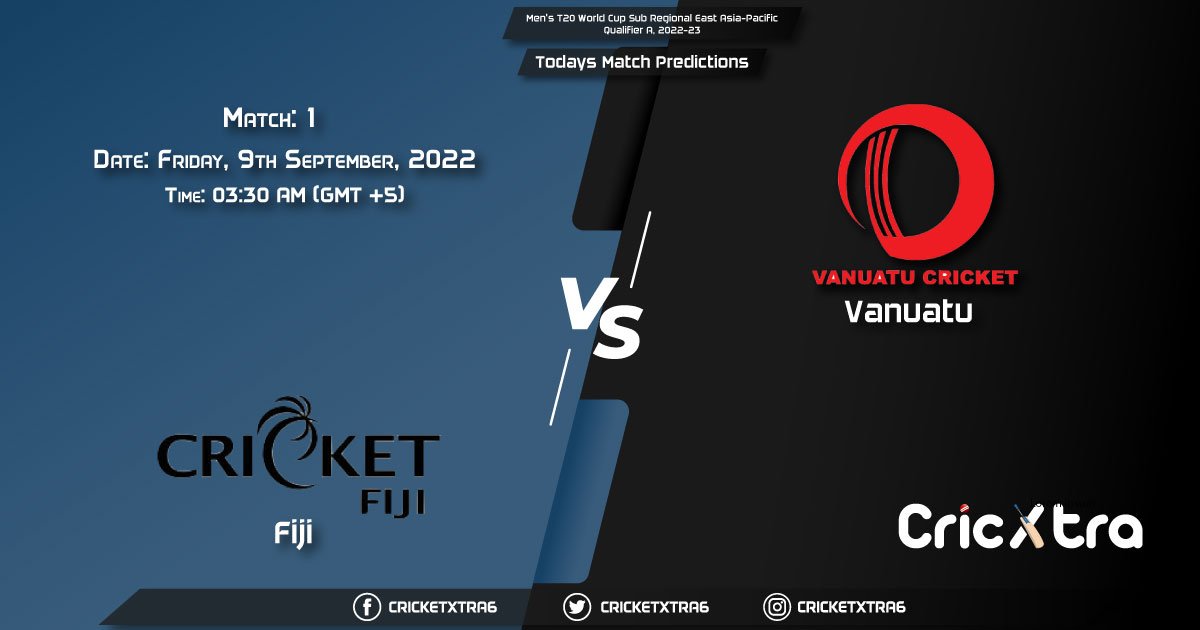 Men's T20 World Cup Sub Regional East Asia-Pacific Qualifier A, 2022-23, FJ vs VAN 1st Match Prediction, Fantasy Cricket Tips, Pitch Report and Injury Update