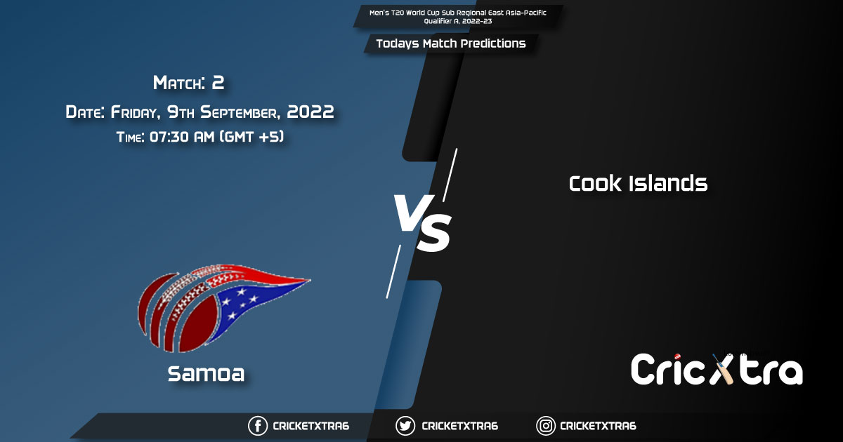 Men's T20 World Cup Sub Regional East Asia-Pacific Qualifier A, 2022-23, SMO vs CK 2nd Match Prediction, Fantasy Cricket Tips, Pitch Report and Injury Update