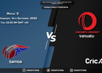 Men's T20 World Cup Sub Regional East Asia-Pacific Qualifier A, 2022-23, SMO vs VAN 9th Match Prediction, Fantasy Cricket Tips, Pitch Report and Injury Update