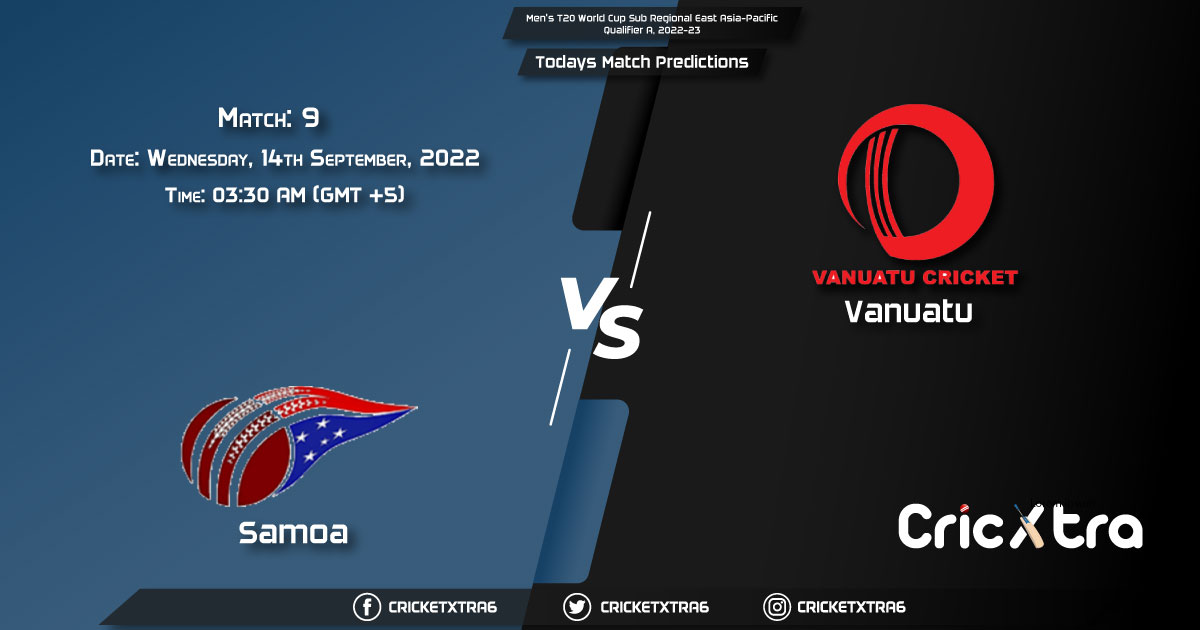 Men's T20 World Cup Sub Regional East Asia-Pacific Qualifier A, 2022-23, SMO vs VAN 9th Match Prediction, Fantasy Cricket Tips, Pitch Report and Injury Update