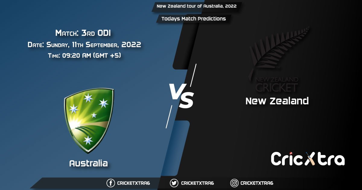 New Zealand tour of Australia, 2022, AUS vs NZ 3rd ODI Match Prediction, Fantasy Cricket Tips, Pitch Report and Injury Update