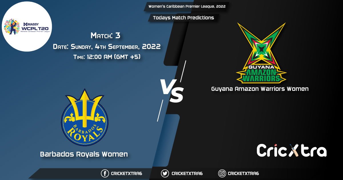 Women's Caribbean Premier League, 2022, BR-W vs GUY-W 3rd Match Prediction, Fantasy Cricket Tips, Pitch Report and Injury Update