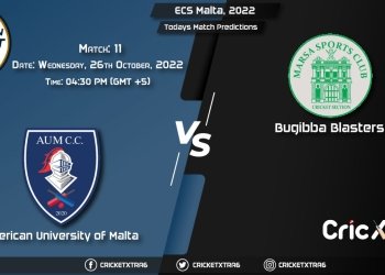 ECS Malta, 2022, AUM vs BBL 11th Match Prediction, Fantasy Cricket Tips, Pitch Report and Injury Update