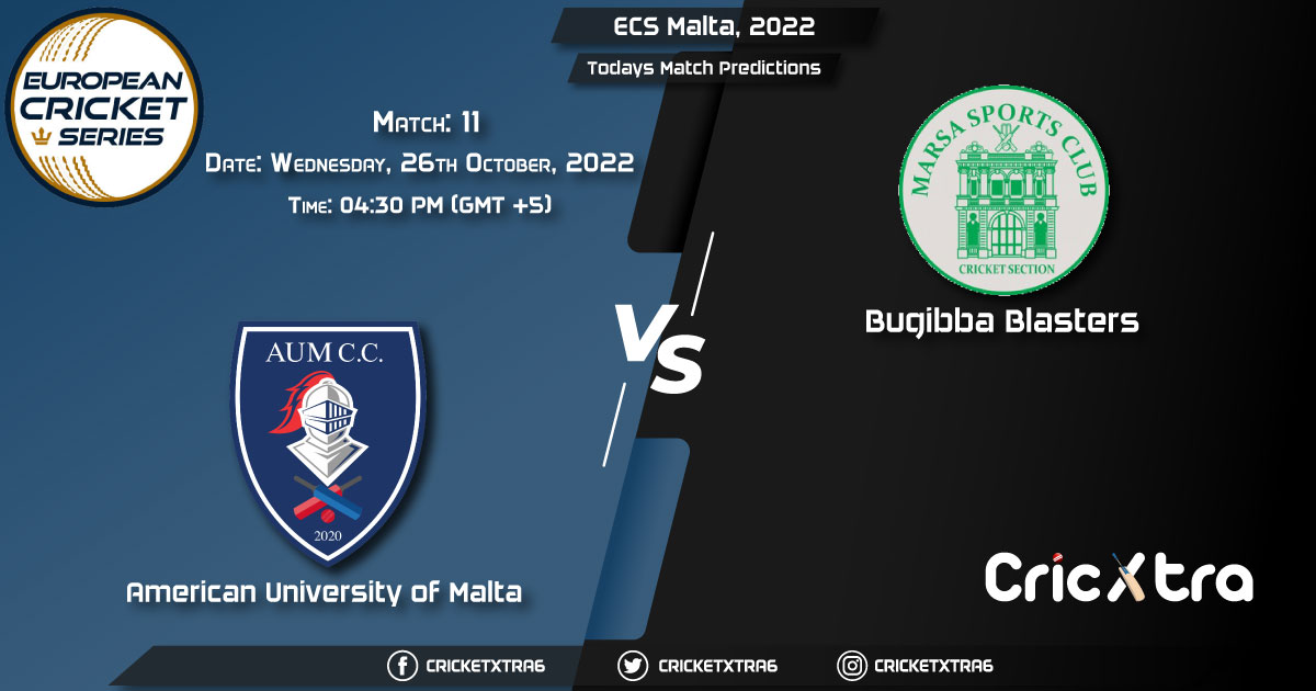 ECS Malta, 2022, AUM vs BBL 11th Match Prediction, Fantasy Cricket Tips, Pitch Report and Injury Update