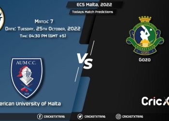 ECS Malta, 2022, AUM vs GOZ 7th Match Prediction, Fantasy Cricket Tips, Pitch Report and Injury Update