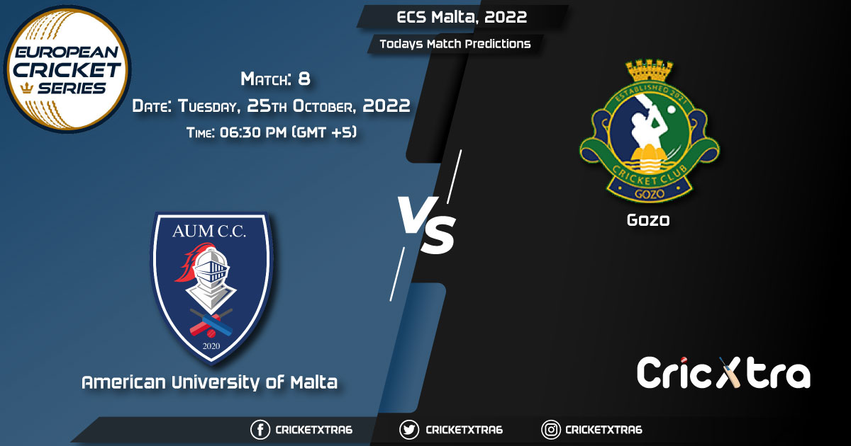 ECS Malta, 2022, AUM vs GOZ 8th Match Prediction, Fantasy Cricket Tips, Pitch Report and Injury Update