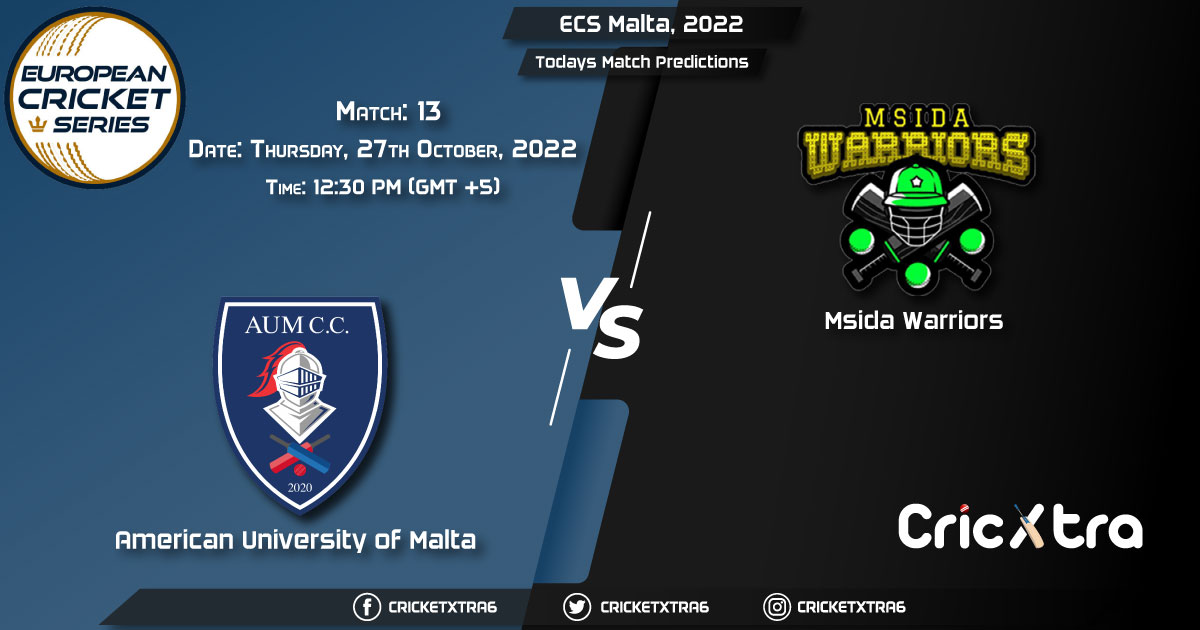 ECS Malta, 2022, AUM vs MSW 13th Match Prediction, Fantasy Cricket Tips, Pitch Report and Injury Update