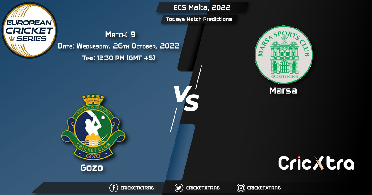 ECS Malta, 2022, GOZ vs MAR 9th Match Prediction, Fantasy Cricket Tips, Pitch Report and Injury Update