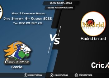 ECT10 Spain, 2022, GRA vs MAU Championship Weekend - Match 5 Prediction, Fantasy Cricket Tips, Pitch Report and Injury Update