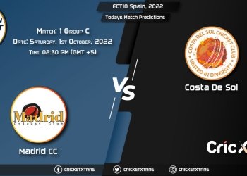 ECT10 Spain, 2022, MAD vs CDS Group C - Match 1 Prediction, Fantasy Cricket Tips, Pitch Report and Injury Update