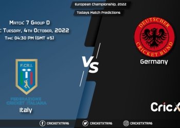 European Championship, 2022, ITA vs GER Group D - Match 7 Prediction, Fantasy Cricket Tips, Pitch Report and Injury Update