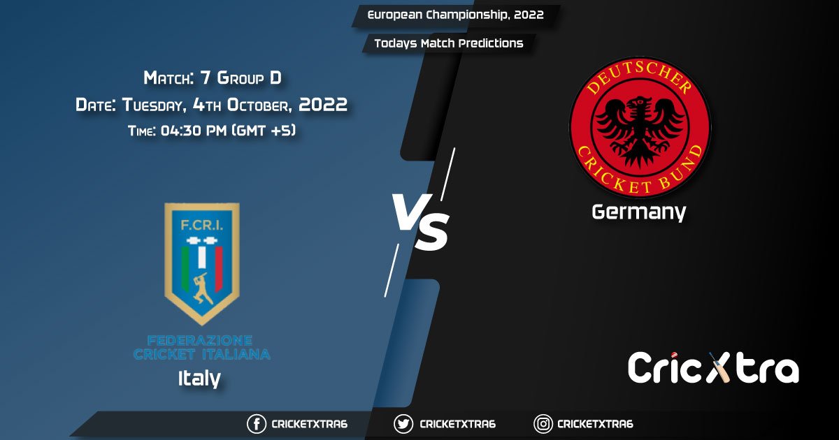 European Championship, 2022, ITA vs GER Group D - Match 7 Prediction, Fantasy Cricket Tips, Pitch Report and Injury Update