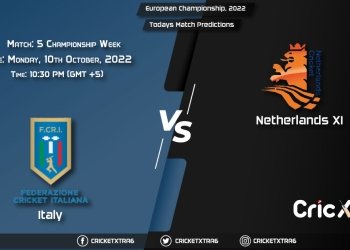 European Championship, 2022, ITA vs NED XI Championship Week - Match 5 Prediction, Fantasy Cricket Tips, Pitch Report and Injury Update