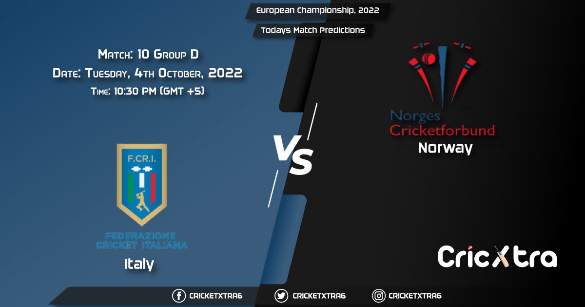 European Championship, 2022, ITA vs NOR Group D - Match 10 Prediction, Fantasy Cricket Tips, Pitch Report and Injury Update