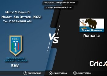 European Championship, 2022, ITA vs ROM Group D - Match 5 Prediction, Fantasy Cricket Tips, Pitch Report and Injury Update