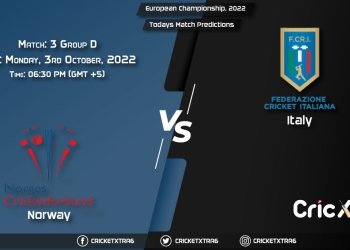 European Championship, 2022, NOR vs ITA Group D - Match 3 Prediction, Fantasy Cricket Tips, Pitch Report and Injury Update