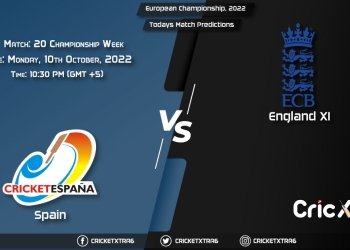 European Championship, 2022, SPA vs ENG-XI Championship Week - Match 20 Prediction, Fantasy Cricket Tips, Pitch Report and Injury Update