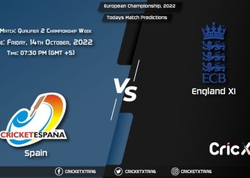 European Championship, 2022, SPA vs ENG-XI Championship Week - Match Qualifier 2 Prediction, Fantasy Cricket Tips, Pitch Report and Injury Update