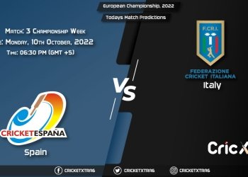 European Championship, 2022, SPA vs ITA Championship Week - Match 3 Prediction, Fantasy Cricket Tips, Pitch Report and Injury Update