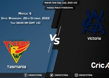 Marsh One Day Cup, 202223, TAS vs VCT 9th Match Prediction, Fantasy Cricket Tips, Pitch Report and Injury Update