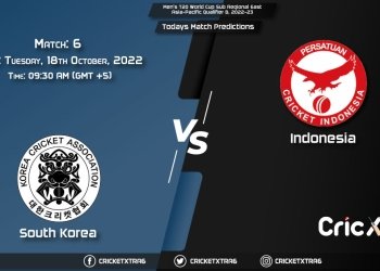 Men's T20 World Cup Sub Regional East Asia-Pacific Qualifier B, 2022-23, KOR vs INA 6th Match Prediction, Fantasy Cricket Tips, Pitch Report and Injury Update