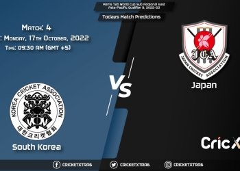 Men's T20 World Cup Sub Regional East Asia-Pacific Qualifier B, 2022-23, KOR vs JPN 4th Match Prediction, Fantasy Cricket Tips, Pitch Report and Injury Update