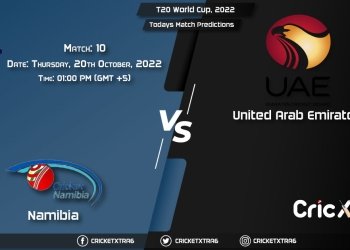 T20 World Cup, 2022, NAM vs UAE 10th Match Prediction, Fantasy Cricket Tips, Pitch Report and Injury Update