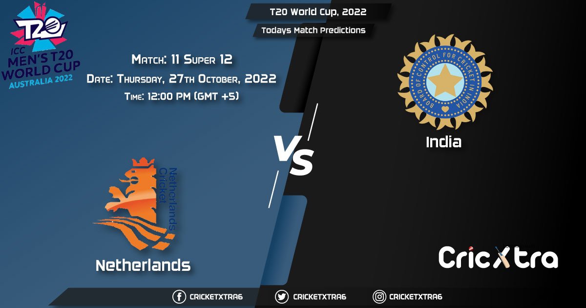 T20 World Cup, 2022, NED vs IND Super 12 - Match 11 Prediction, Fantasy Cricket Tips, Pitch Report and Injury Update