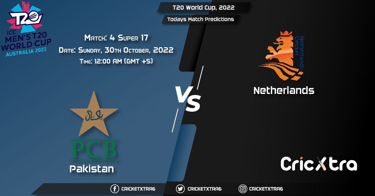T20 World Cup, 2022, PAK vs NED Super 12 - Match 17 Prediction, Fantasy Cricket Tips, Pitch Report and Injury Update