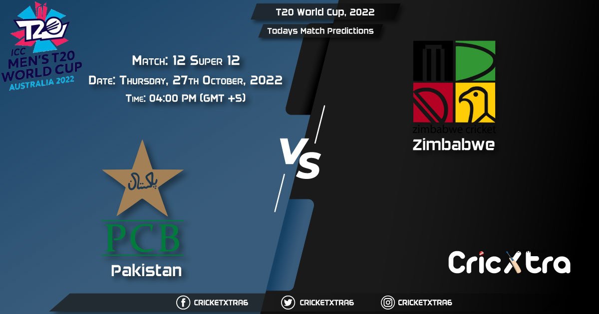 T20 World Cup, 2022, PAK vs ZIM Super 12 - Match 12 Prediction, Fantasy Cricket Tips, Pitch Report and Injury Update