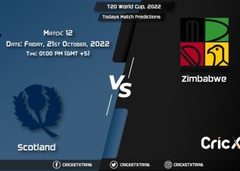 T20 World Cup, 2022, SCO vs ZIM 12th Match Prediction, Fantasy Cricket Tips, Pitch Report and Injury Update