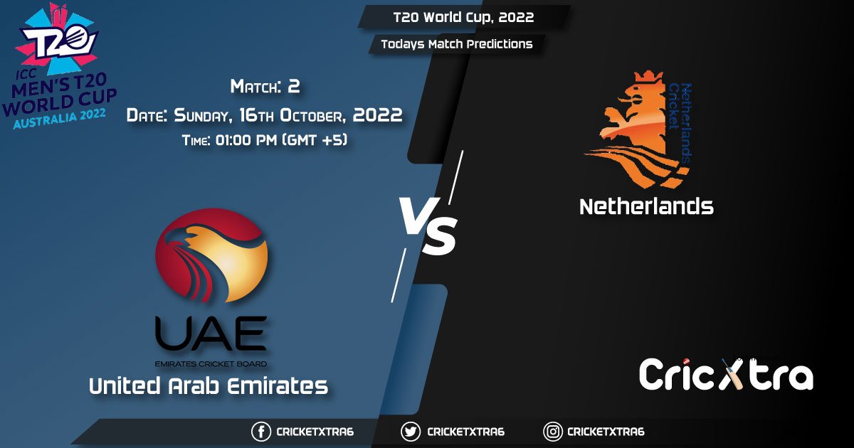 T20 World Cup, 2022, UAE vs NED 2nd Match Prediction, Fantasy Cricket Tips, Pitch Report and Injury Update