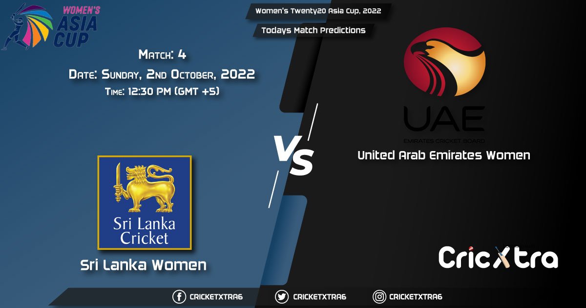 Women's Twenty20 Asia Cup, 2022, SL-W vs UAE-W 4th Match Prediction, Fantasy Cricket Tips, Pitch Report and Injury Update