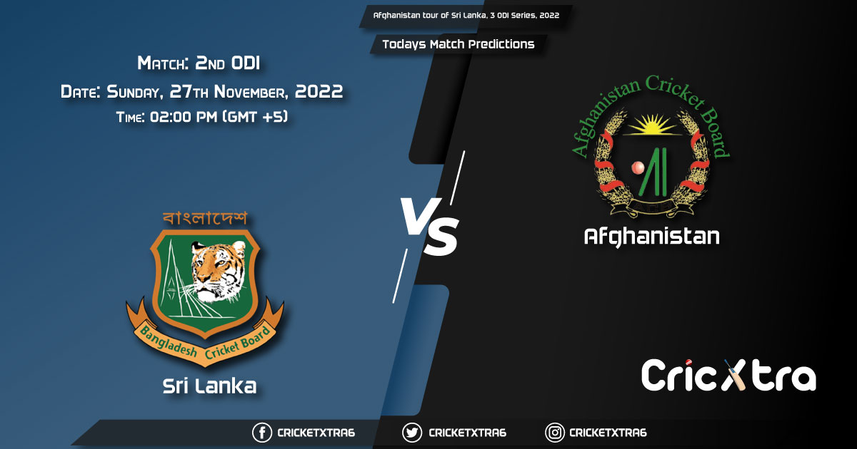 Afghanistan tour of Sri Lanka, 3 ODI Series, 2022, SL vs AFG 2nd ODI Match Prediction, Fantasy Cricket Tips, Pitch Report and Injury Update