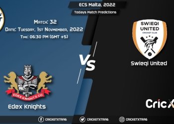 ECS Malta, 2022, EDK vs SWU 32nd Match Prediction, Fantasy Cricket Tips, Pitch Report and Injury Update