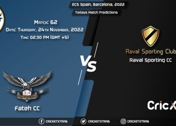 ECS Spain, Barcelona, 2022, FTH vs RAS 62nd Match Prediction, Fantasy Cricket Tips, Pitch Report and Injury Update