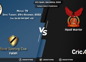 ECS Spain, Barcelona, 2022, FTH vs RIW 79th Match Prediction, Fantasy Cricket Tips, Pitch Report and Injury Update