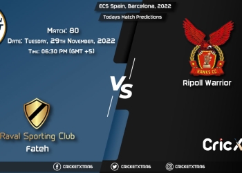 ECS Spain, Barcelona, 2022, FTH vs RIW 80th Match Prediction, Fantasy Cricket Tips, Pitch Report and Injury Update