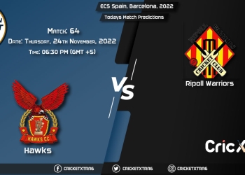 ECS Spain, Barcelona, 2022, HAW vs RIW 64th Match Prediction, Fantasy Cricket Tips, Pitch Report and Injury Update